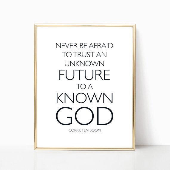 Corrie Ten Boom Quote Wall Art Religious Quote Graduation Gift Farmhouse Wall Decor