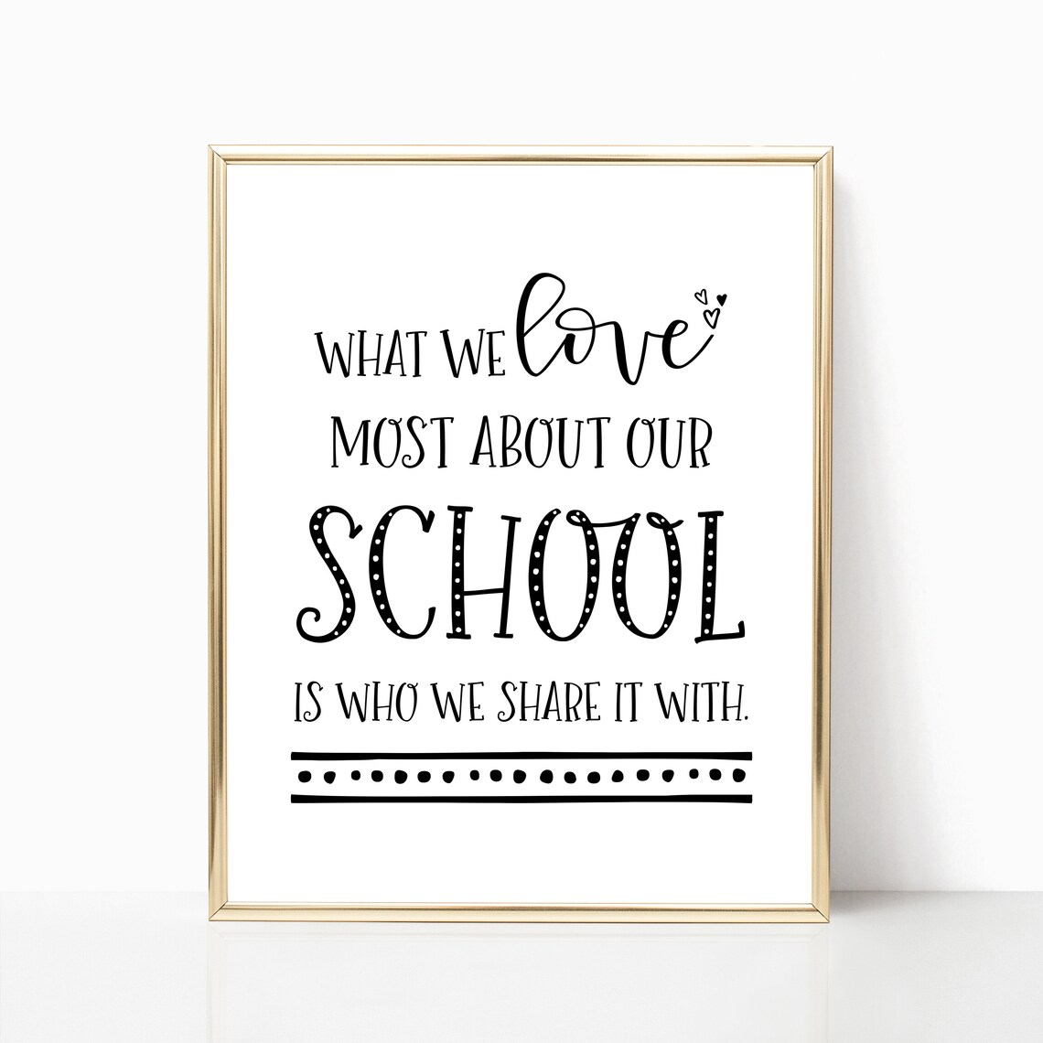What We Love Most About Our School Back to School Quote Sign Poster