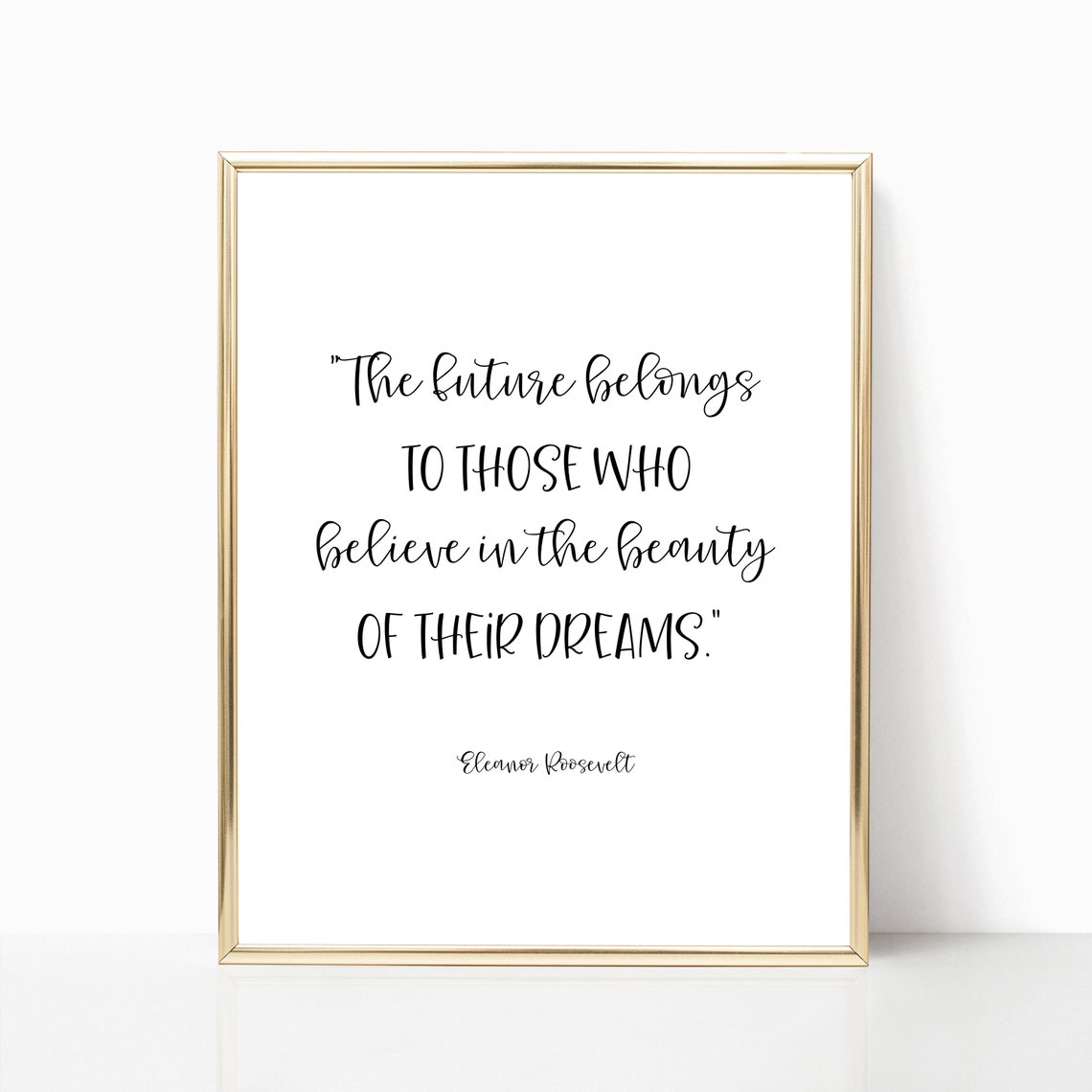 Eleanor Roosevelt Future Belongs Dreamers Quote Inspirational Wall Art