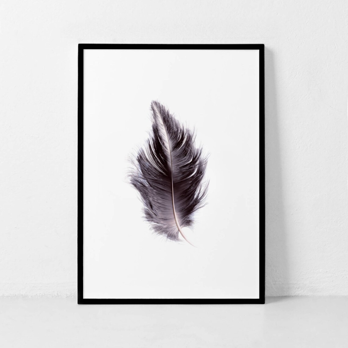 Feather Print, Scandinavian Minimalist Wall Art