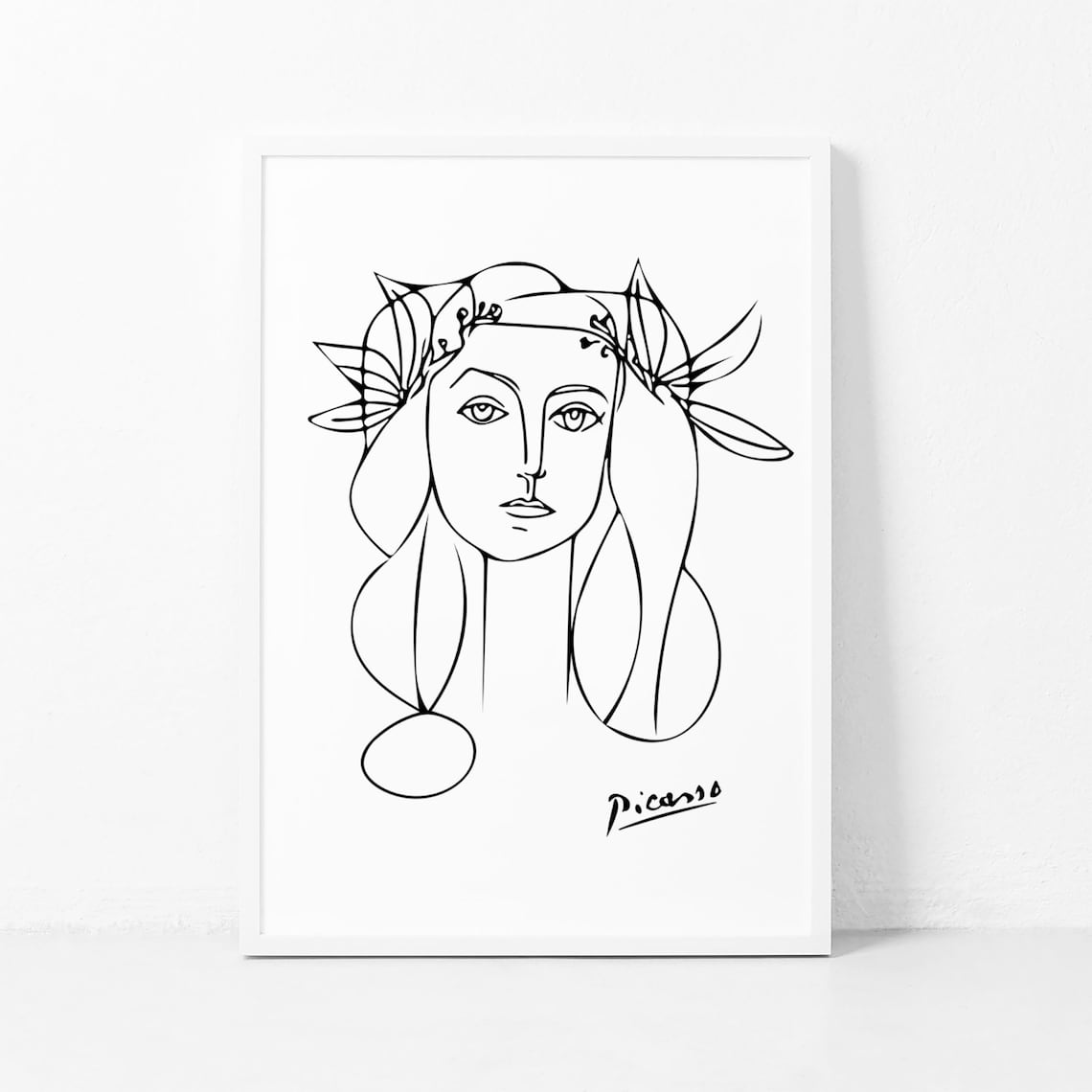 Picasso Woman Sketch Art Print, Modern Minimalist