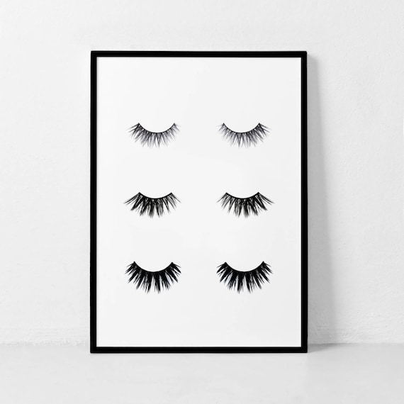 Eyelashes Minimalist Beauty Print, Bedroom Art