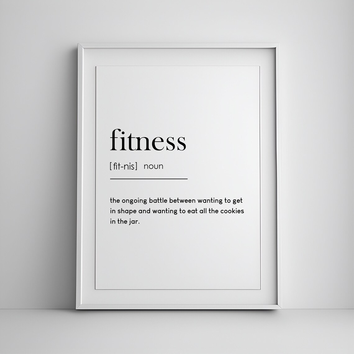Fitness Definition Poster, Gym Sign Home Decor