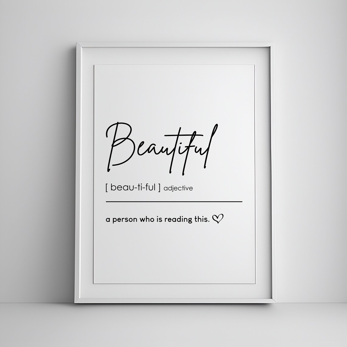 Beautiful Definition Dictionary Meaning Love Quote Gift Poster