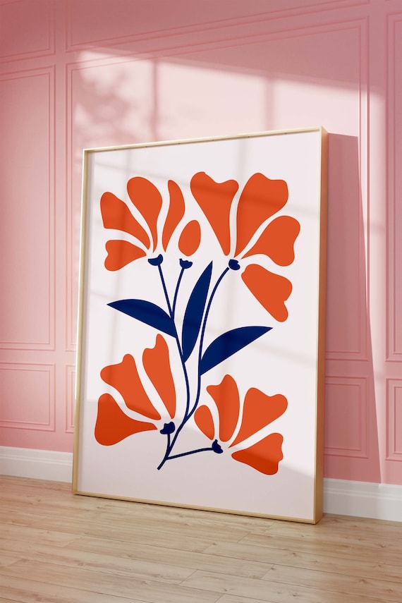 Botanical Wall Art Flower Decor Trendy Floral Posters Colorful Print Prints