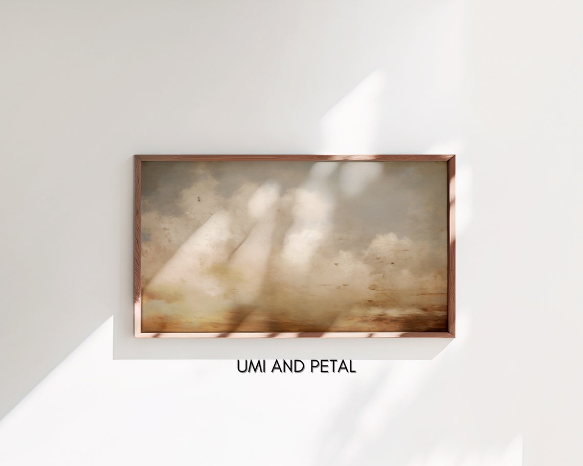 Abstract Landscape Frame Tv Art Vintage Moody Clouds Oil Painting Instant 169 Screensaver Sky Oil Painting - Image 3