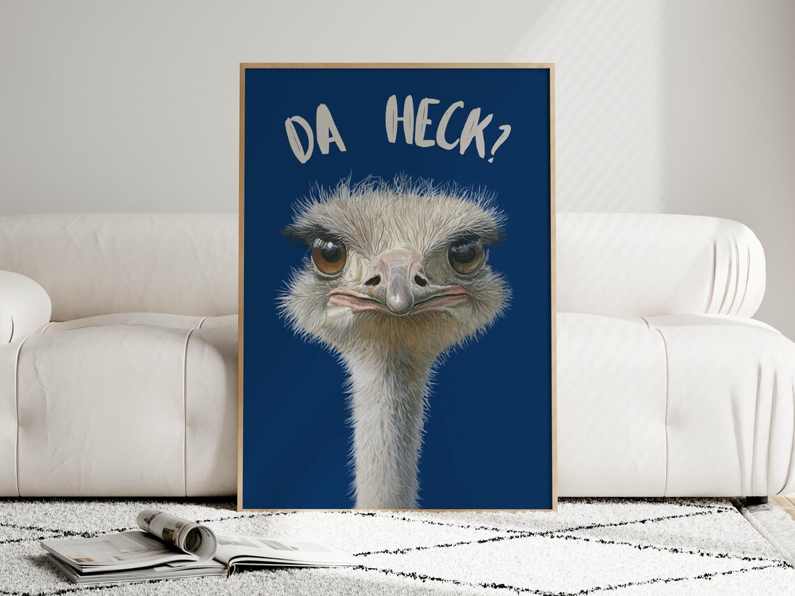 Da Heck Funny Ostrich Dorm Room Decor - Image 3