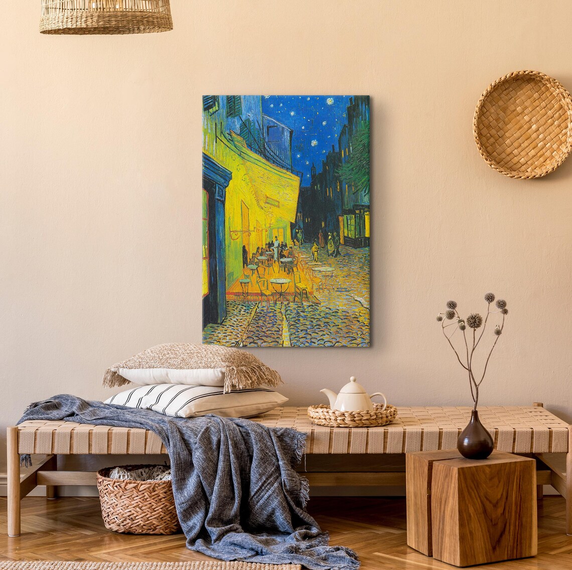 Van Gogh Cafe Terrace At Night Starry Sky Arles France Art Poster - Image 3