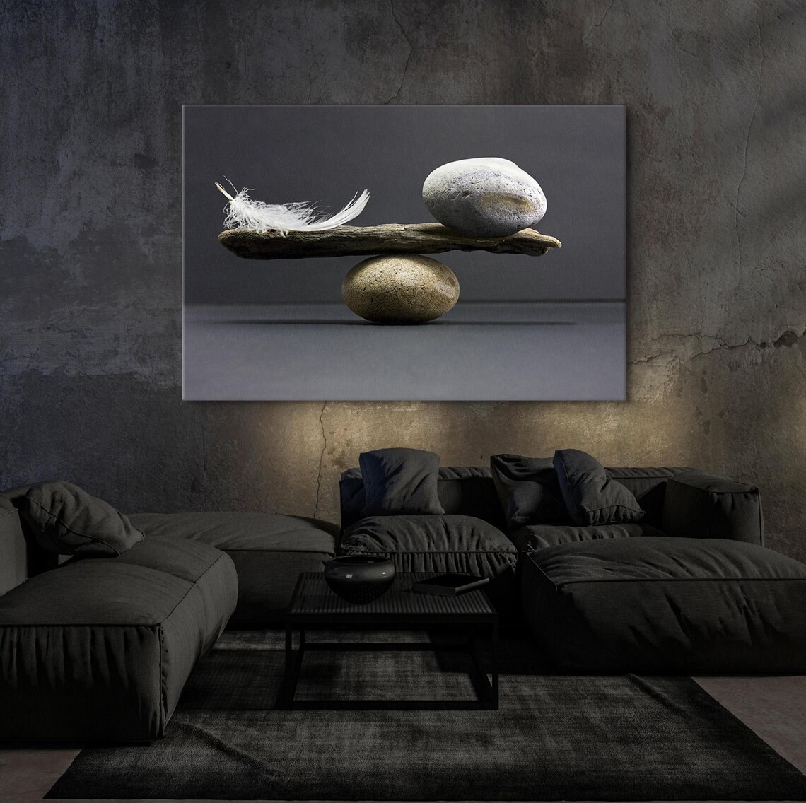 Stone And Feather Balance Motivational Art Print - Image 5