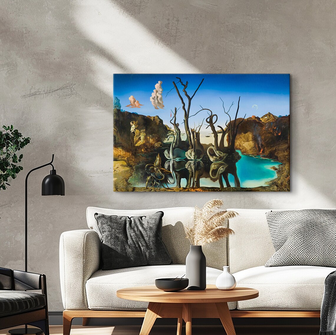 Salvador Dali Swans Reflecting Elephants Surreal Mirror Poster - Image 2