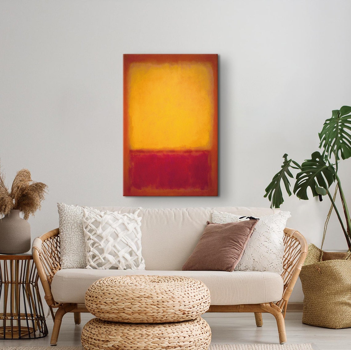 Mark Rothko Yellow And Red Poster Mark Rothko Extra Large Print Exhibition Poster Expressionism Art Rothko Reproduction Art - Image 2