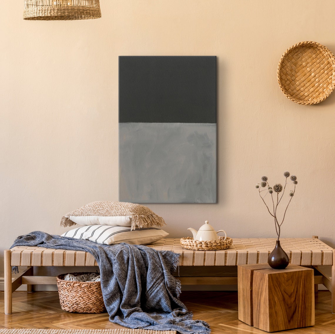 Mark Rothko Gray And Black Print Mark Rothko Extra Large Exhibition Poster Expressionism Art Rothko Reproduction Art Mark Unique Decor - Image 2