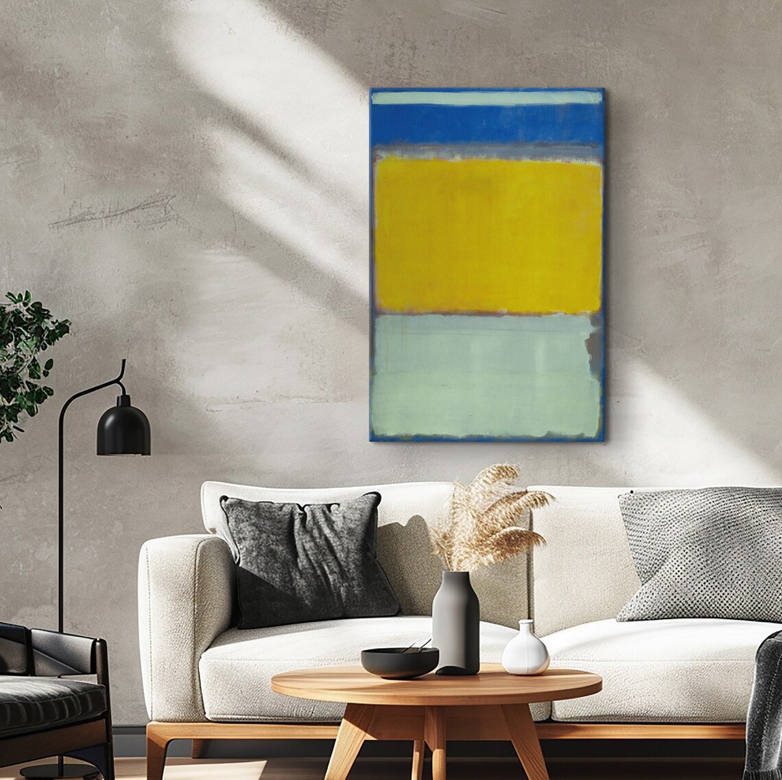 Mark Rothko Blue Yellow Mint Green Blocks Color Field Abstract Poster - Image 4