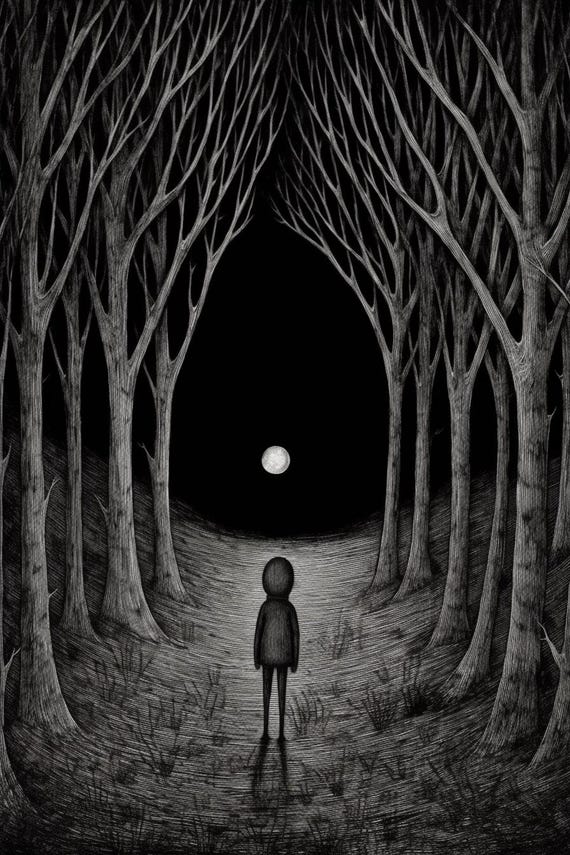 Alone With The Moon, Moonlit Woods Artwork