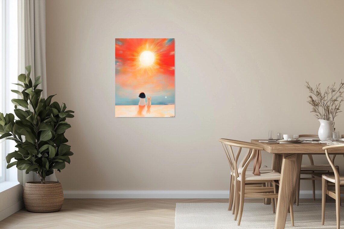 Dreamy Sunset, Impressionist Style Art Print - Image 2