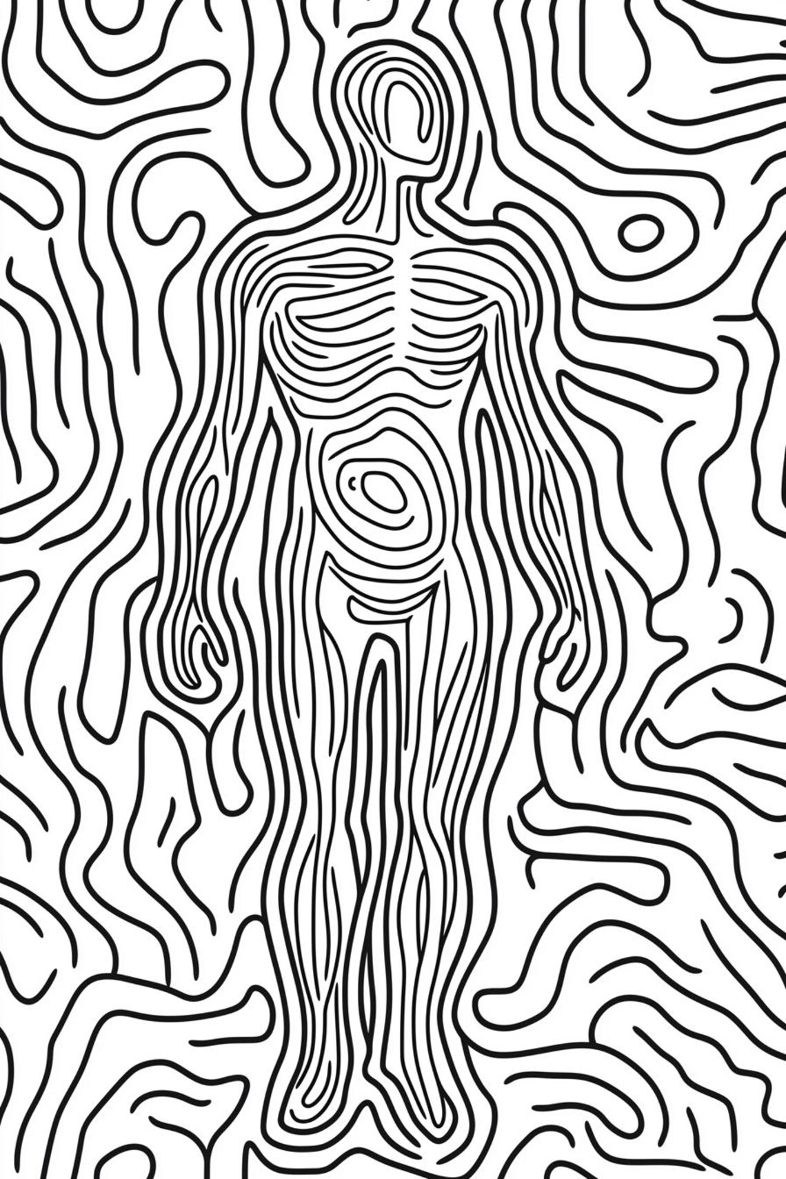 Basquiat-Inspired Black And White Abstract Art Print