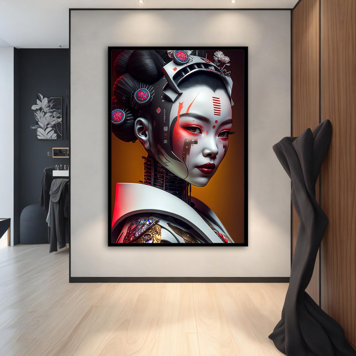 Japanese Woman Woman Print Home Decor Ethnic Woman Art Framed Japanese Woman Poster Huge