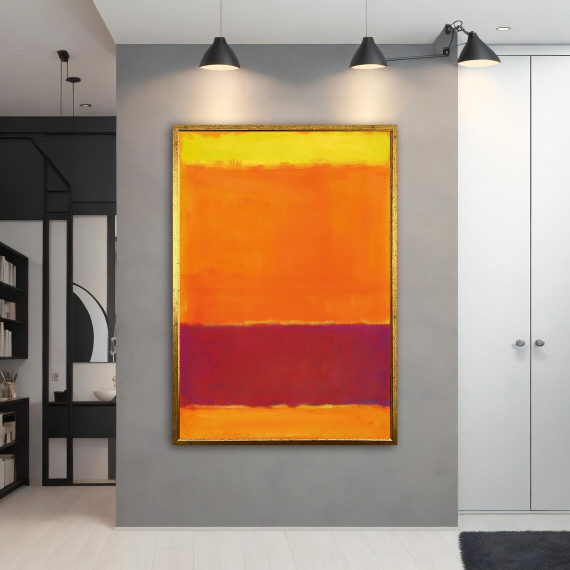Warm Rothko Style Yellow Orange Magenta Color Field Art Poster