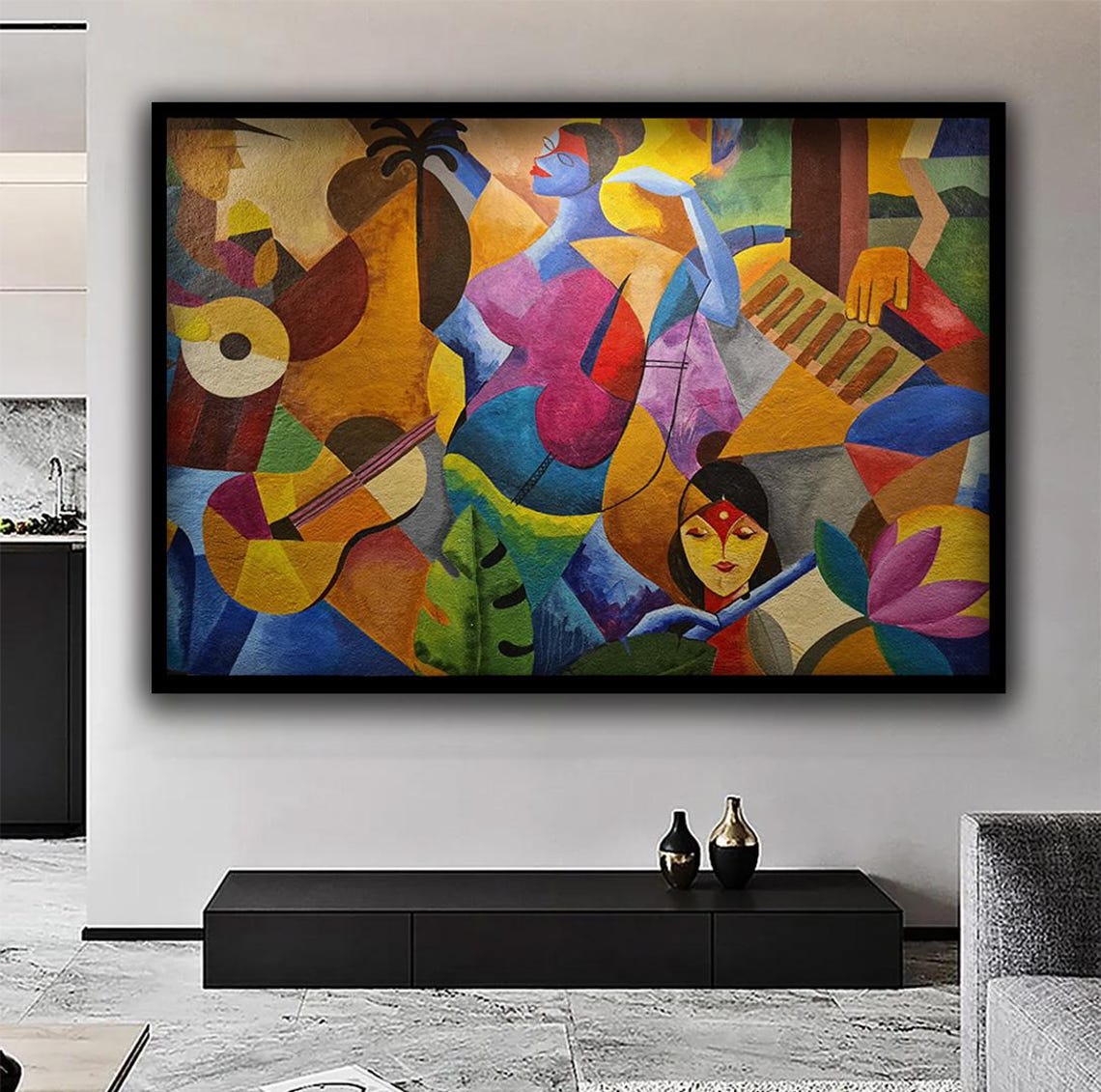 Picasso Style Art Print Abstract Wall Decor Colorful Modern Painting Home Office Decor Unique Gift Idea - Image 2