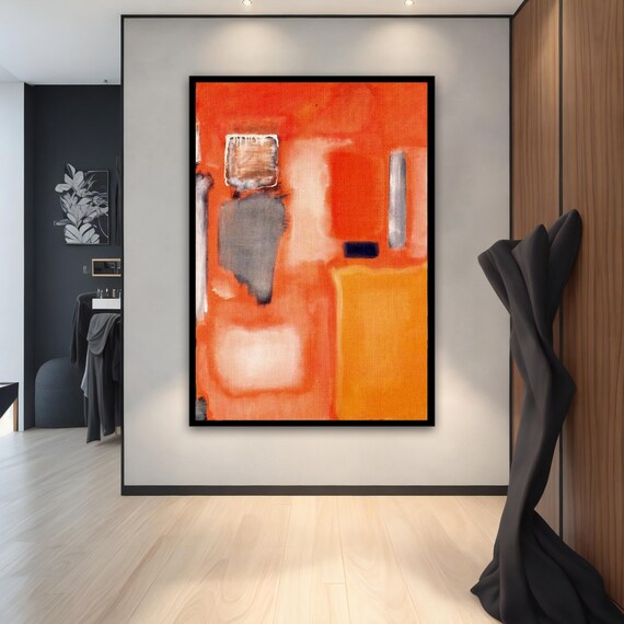 Mark Rothko Modern Art Orange Mark Rothko Art Mark Rothko Colored Wall Art Ready To Hang Print Mark Rothko Paint