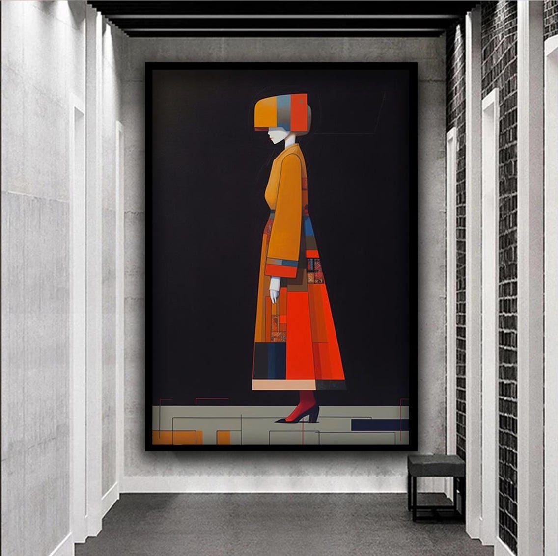 Ethnic Woman Art Chinese Woman Painting Woman In Colorful Dress Art Print Woman Print Ethnic Home Decor - Image 4