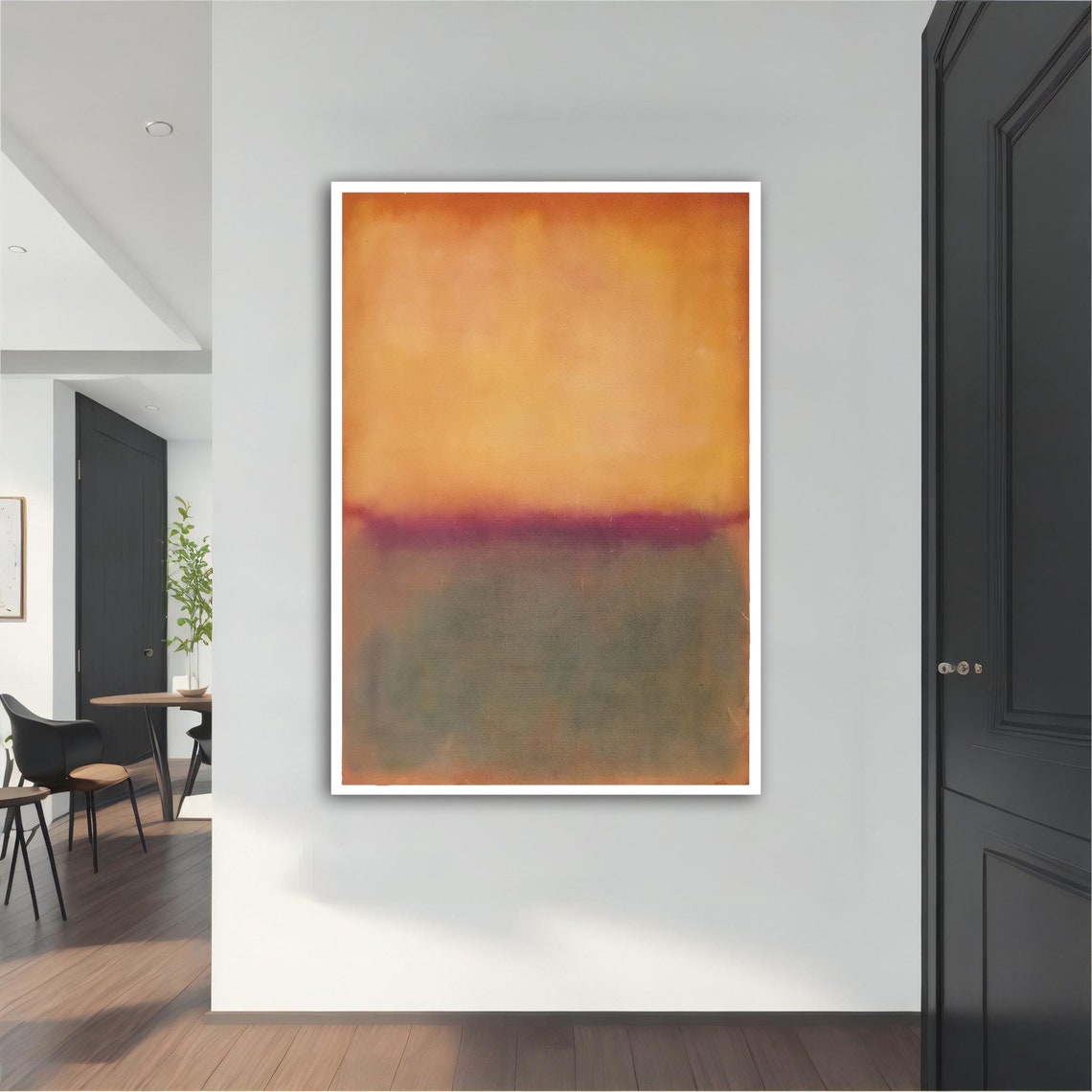 Rothko Style Soft Orange Magenta Grey Muted Color Field Poster - Image 5