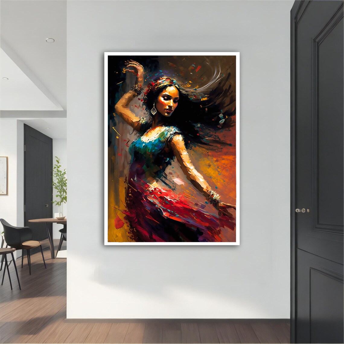 Passionate Woman Dancing Colorful Expressive Oil Painting Art Poster - Image 4