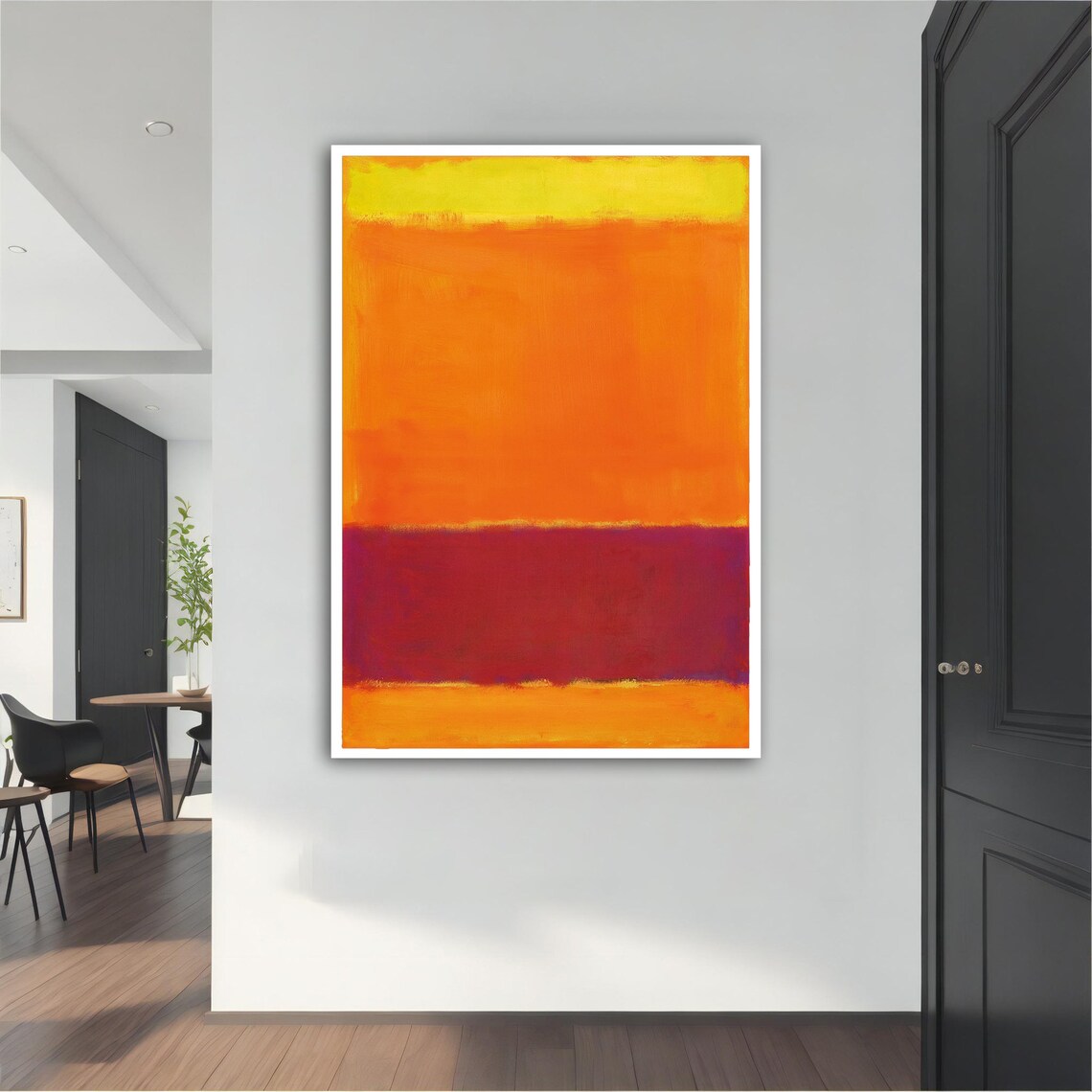 Warm Rothko Style Yellow Orange Magenta Color Field Art Poster - Image 4