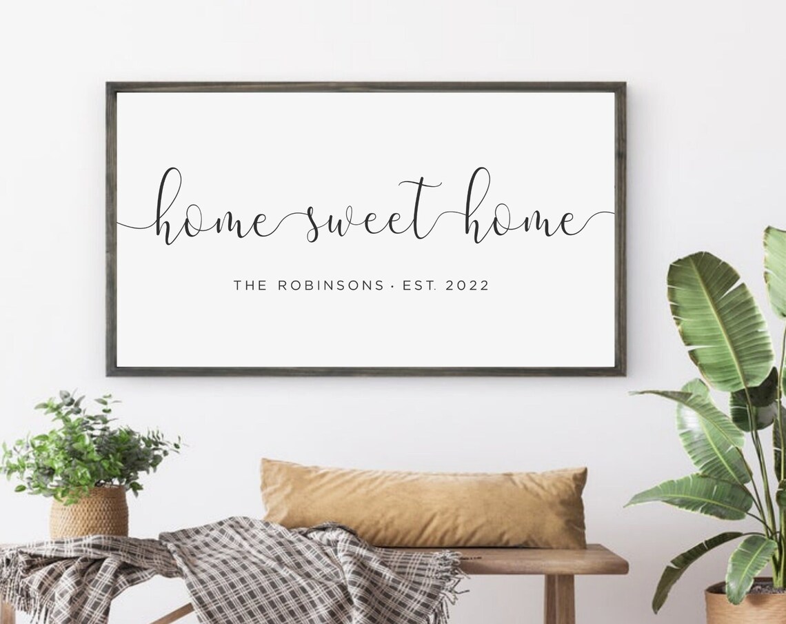 Home Sweet Home Personalized Family Name Est Date Sign Poster
