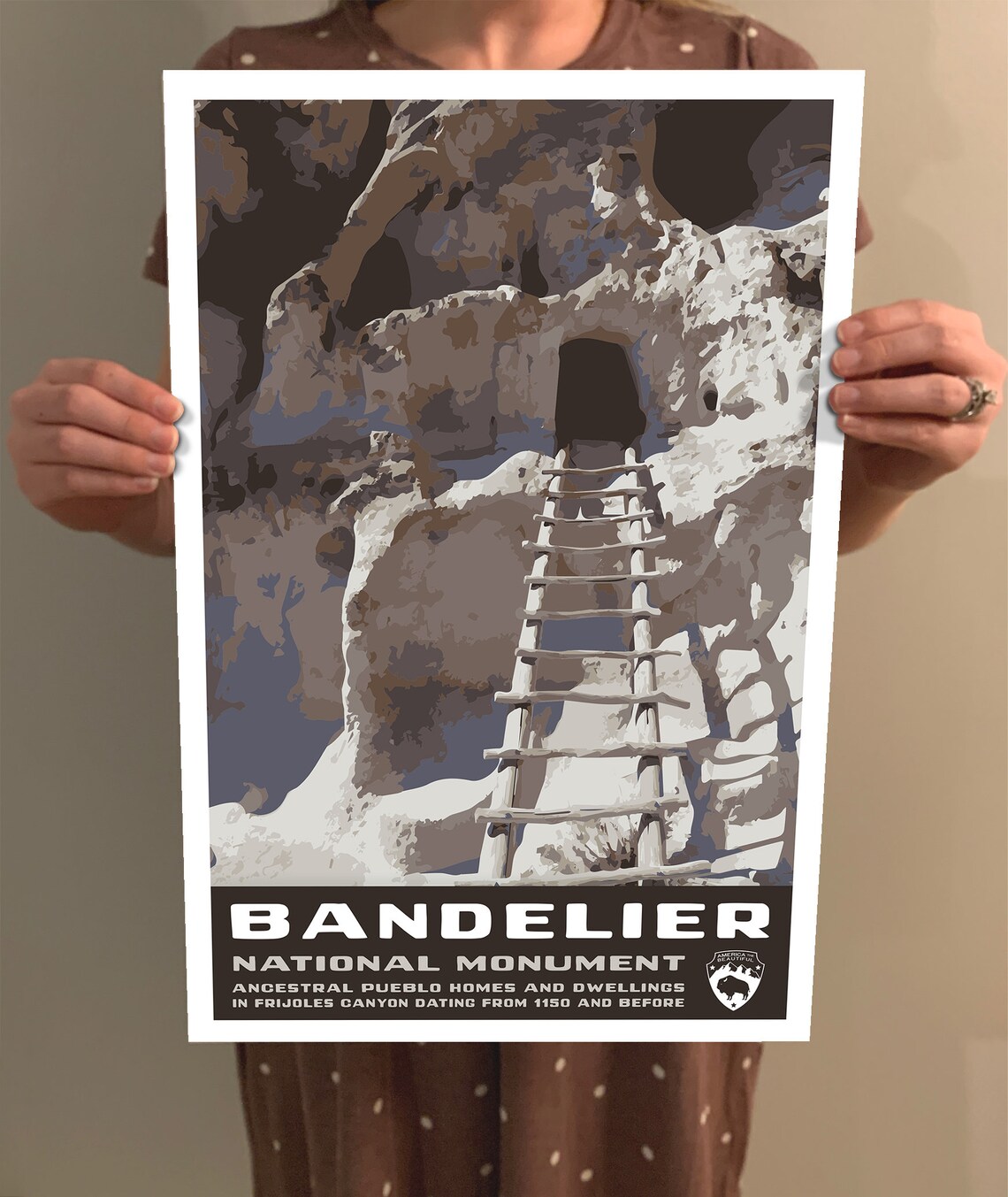 Bandelier National Monument Vintage Travel Poster - Image 2