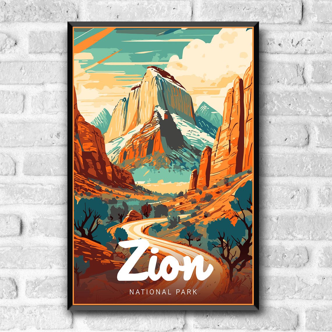Zion National Park Designer Series Travel Poster - Image 3