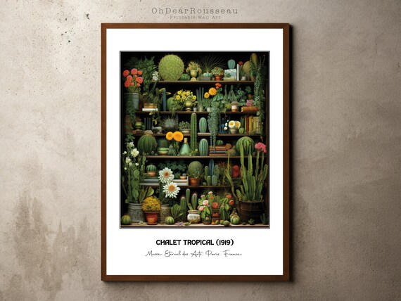 Henri Rousseau Print Poster Tropical Decor Botanical Jungle Cactus Art Vintage Wall