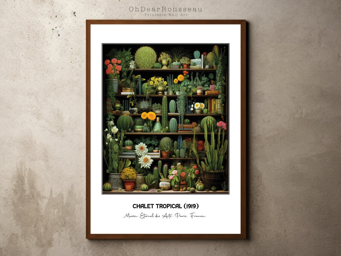 Henri Rousseau Print Poster Tropical Decor Botanical Jungle Cactus Art Vintage Wall