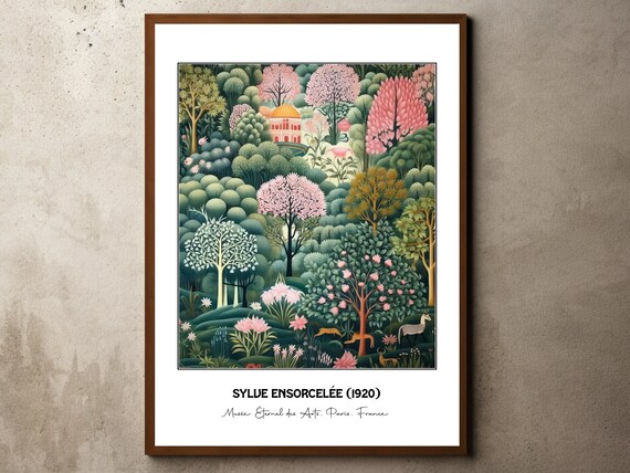 Henri Rousseau Print Poster Tropical Decor Botanical Jungle Exhibition Art Vintage Wall