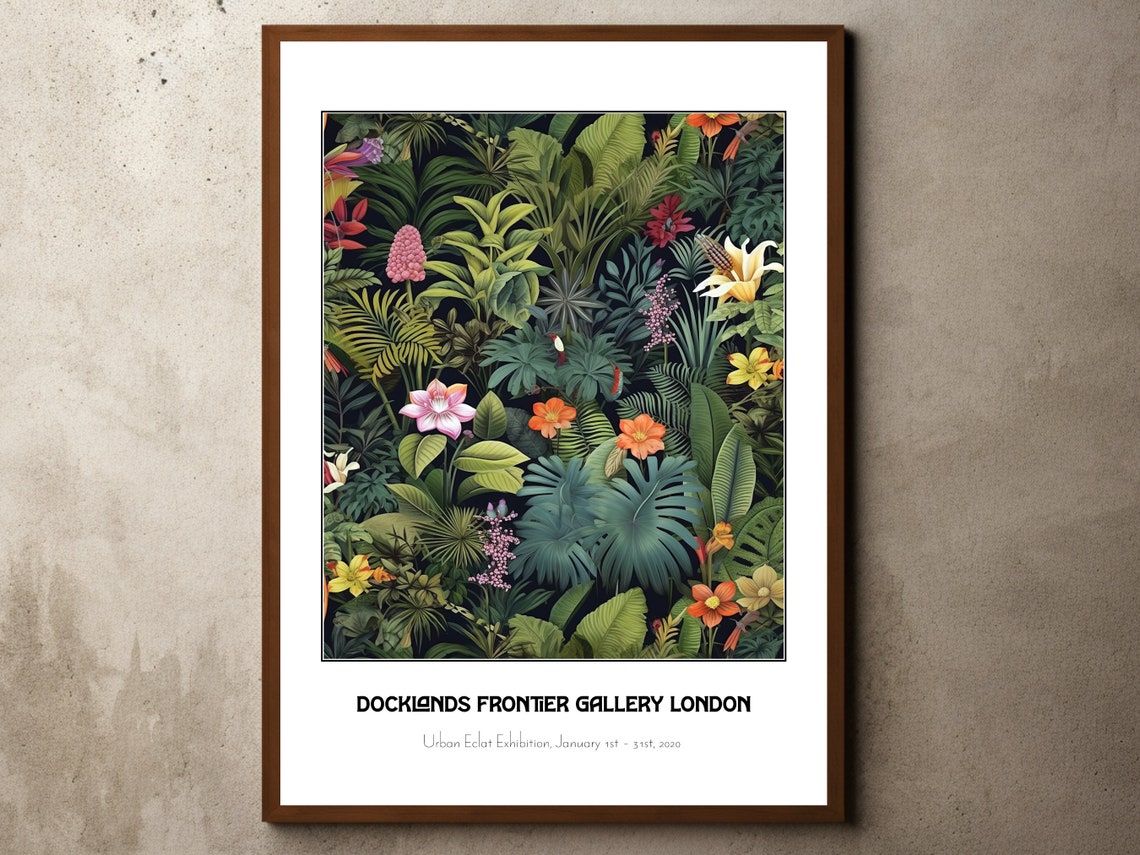 Docklands Frontier Gallery Tropical Foliage Exhibition Poster