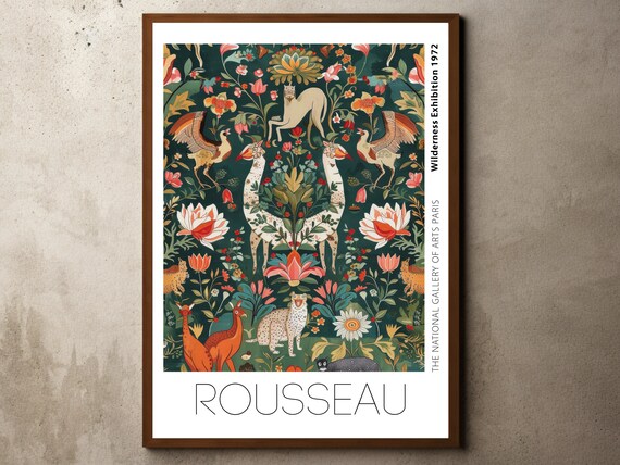Henri Rousseau Print Poster Tropical Decor Botanical Jungle Exotic Pattern Vintage Wall Art