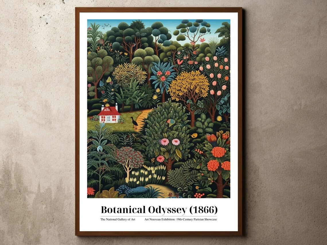 Botanical Odyssey 1866 Lush Jungle Exhibition Gallery Poster