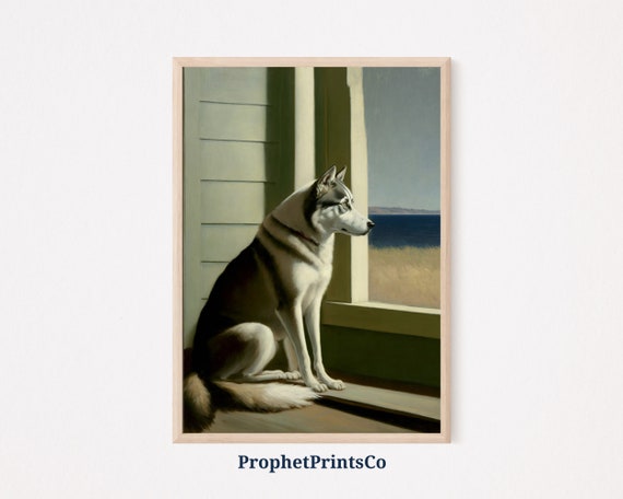 Siberian Husky Poster Print Cute Animal Wall Art Dog Mom Gift Husky Oil Painting Home Dcor Wall Art Digitial