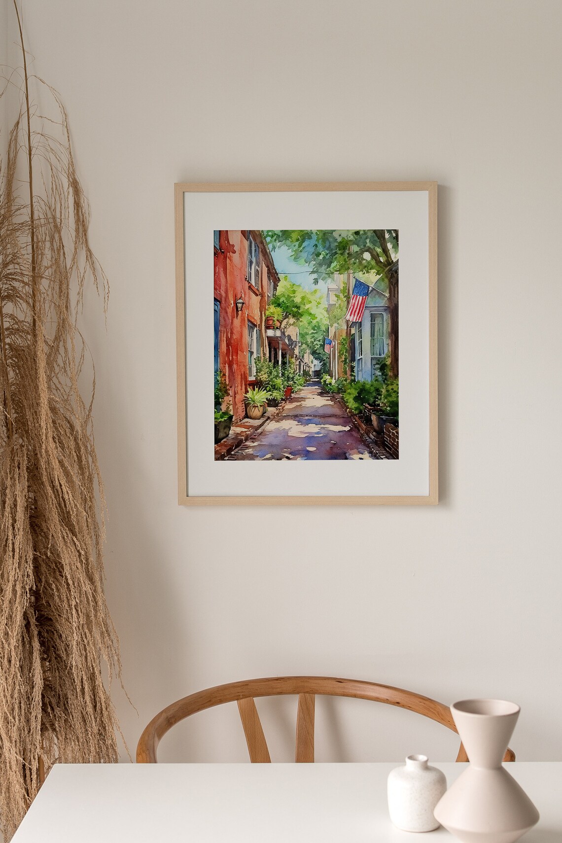 Charleston SC Watercolor Cityscape, South Carolina Art Print - Image 4