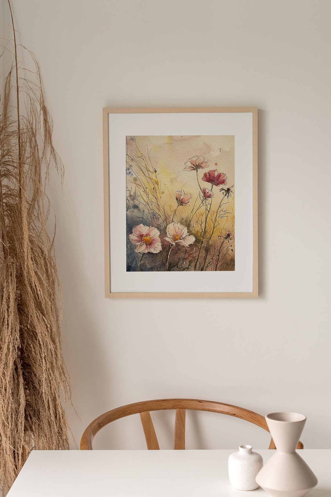 Wildflowers Floral Watercolor Art Print, Botanical Meadow - Image 5