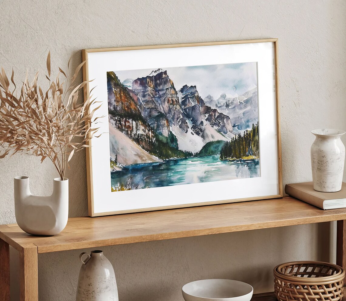 Banff National Park Painting Landscape Poster - Image 5