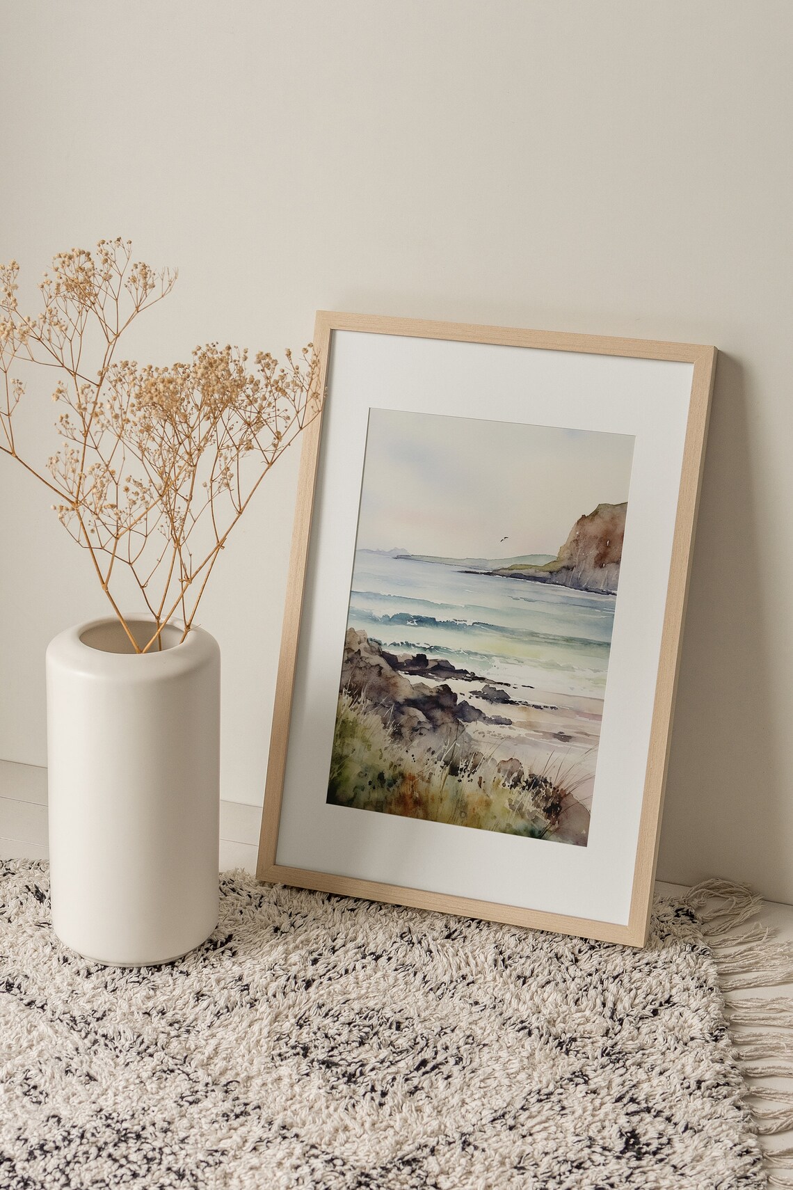 Strandhill Beach Watercolor Art Print, Sligo Ireland - Image 2
