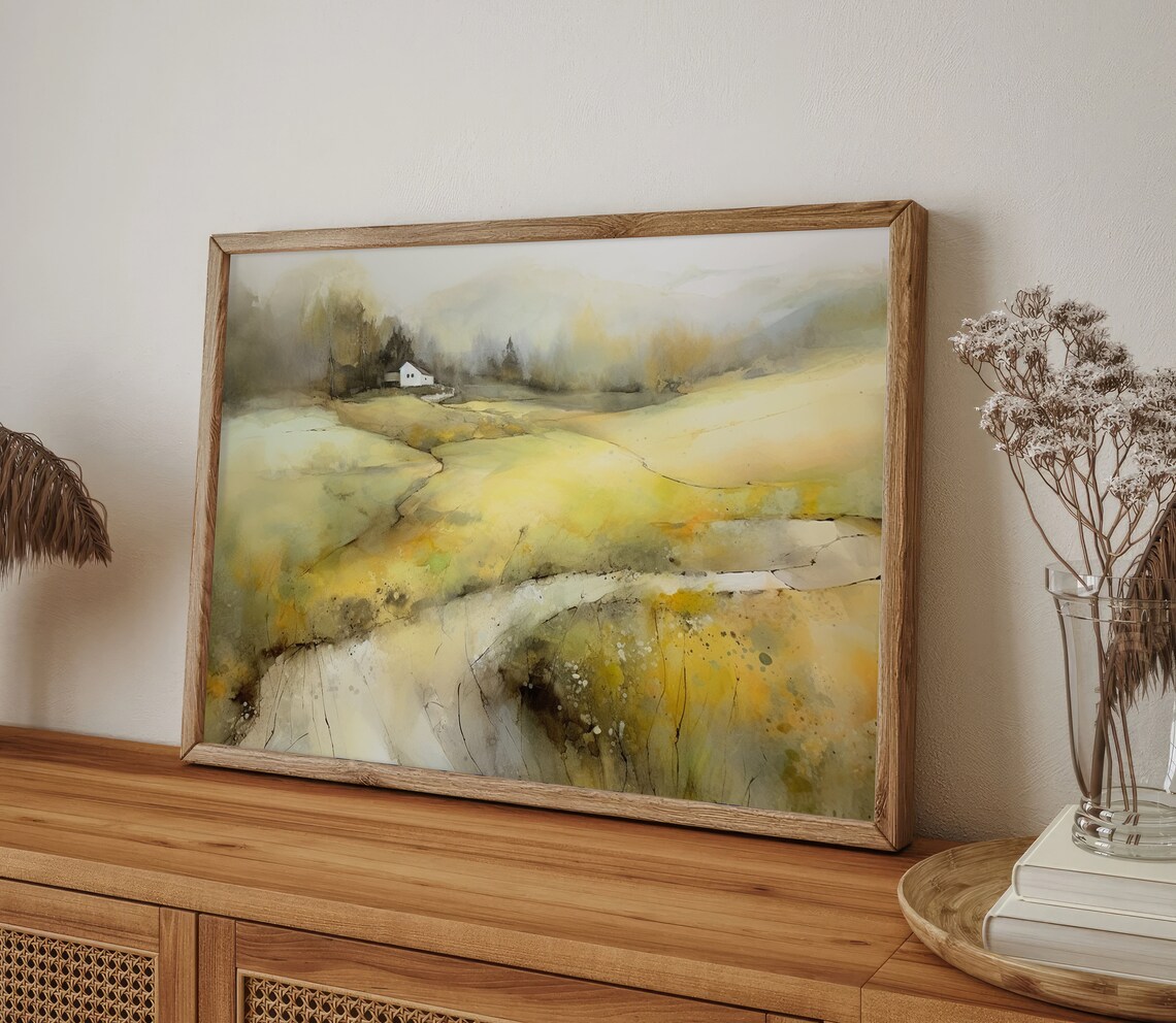 Idaho Farm Watercolor Art Print, Rustic Landscape - Image 3