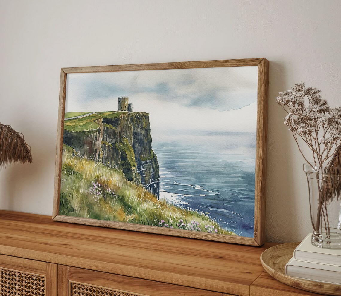 O'Brien's Tower Watercolor Print, Cliffs of Moher - Image 5
