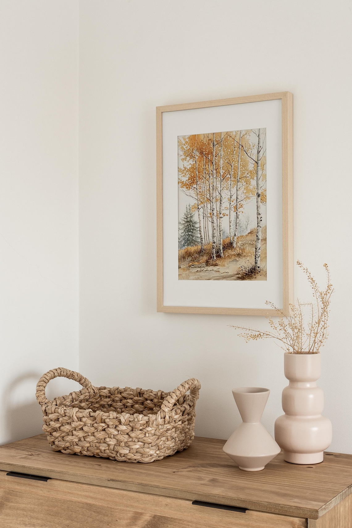 Fall Birch Tree Painting, Colorado Autumn Landscape Art - Image 3