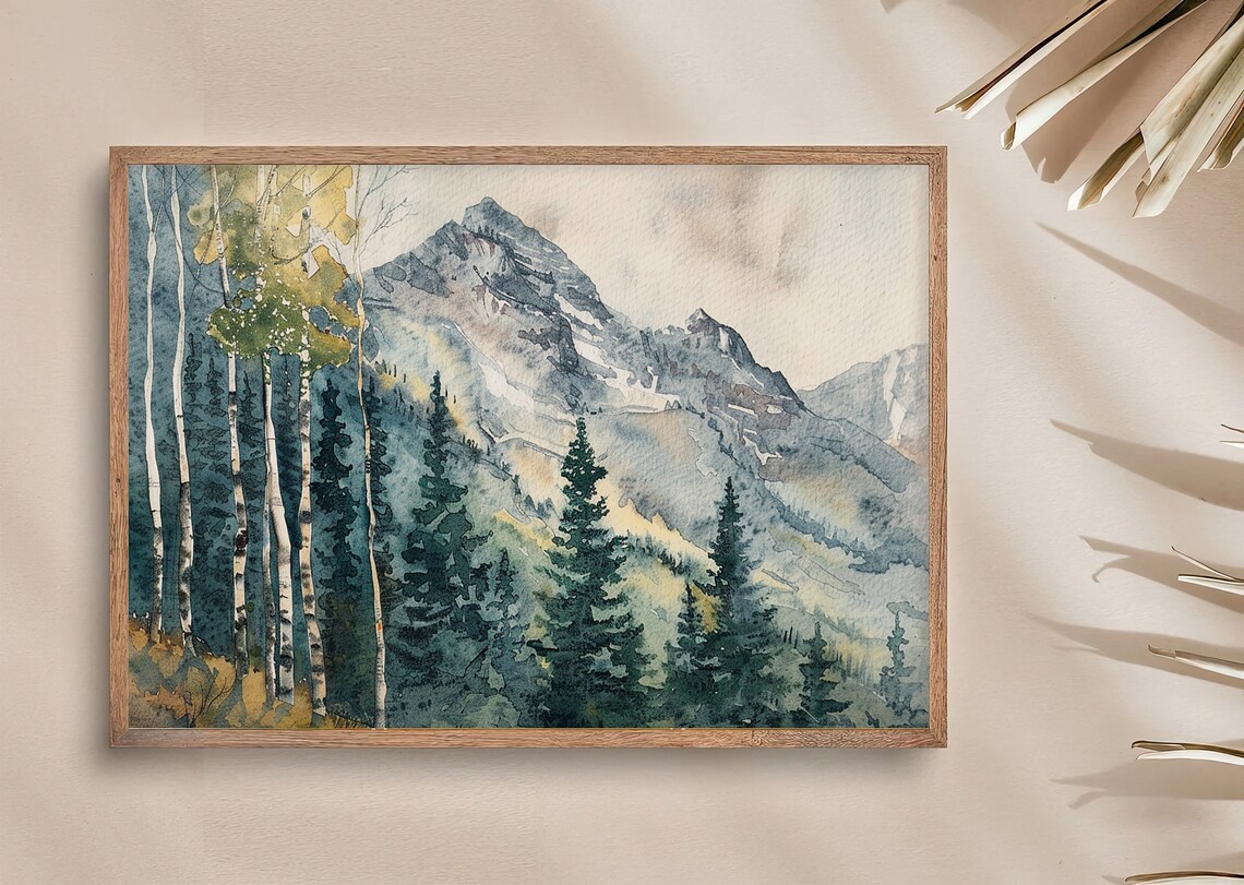 Aspen Painting Spring Birch Watercolor Art Print - Image 3