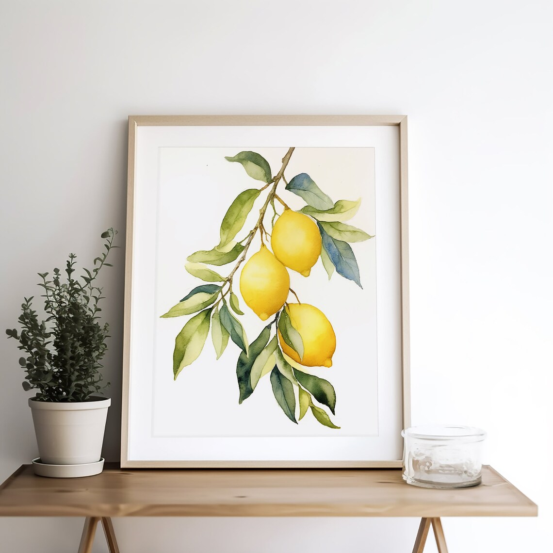 Lemon Watercolor Art Print, Botanical Kitchen Decor - Image 3