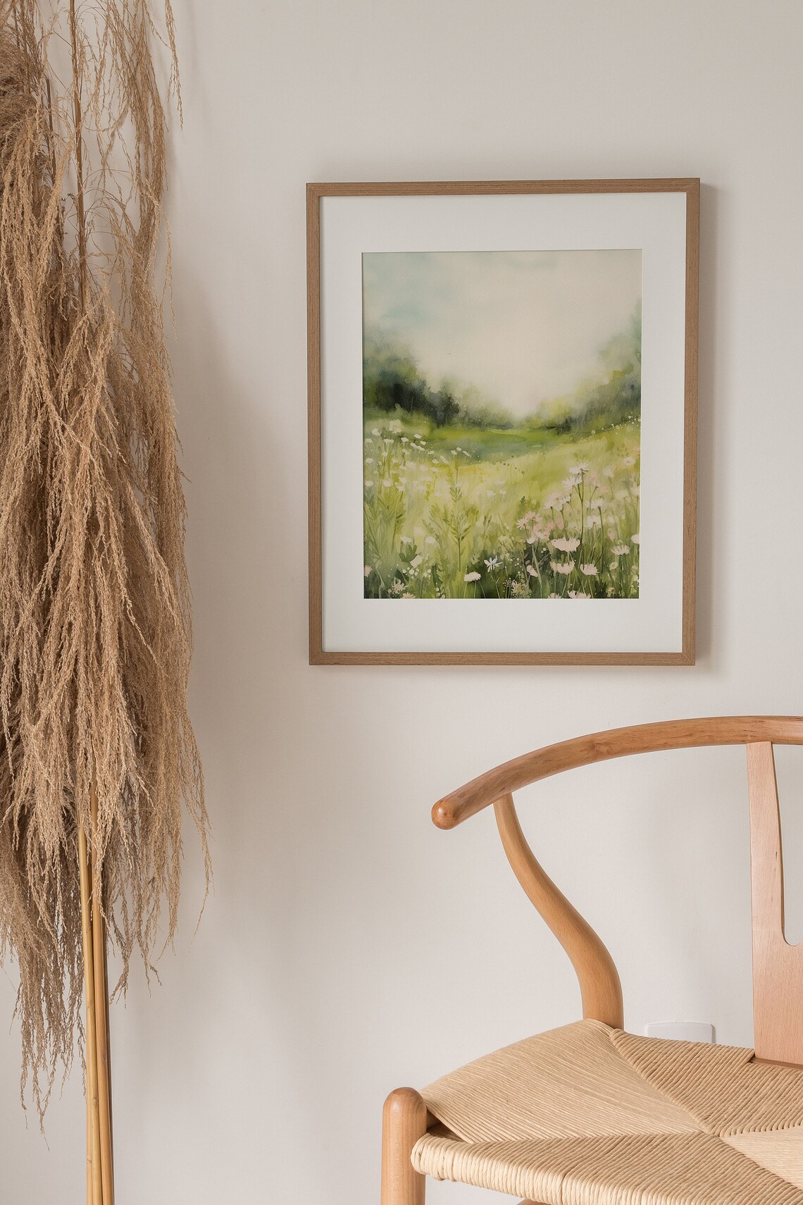 Wildflower Landscape Watercolor Art Print, Nashville - Image 5