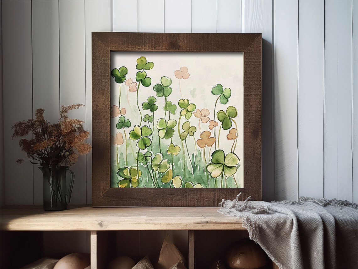 Clover Painting Floral Watercolor Art Print - Image 2