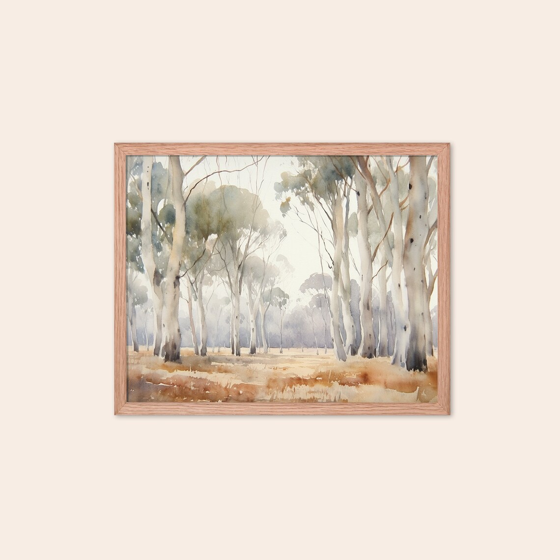 Eucalyptus Watercolor Art Print, Australian Forest Landscape - Image 2